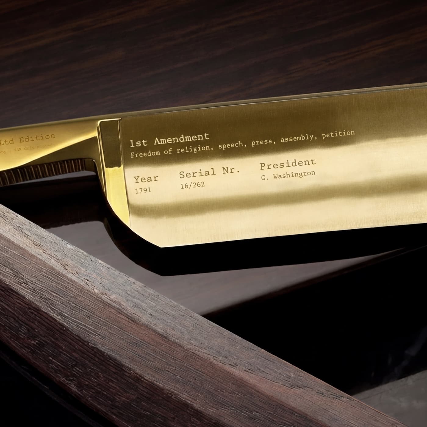 24K gold plated blade