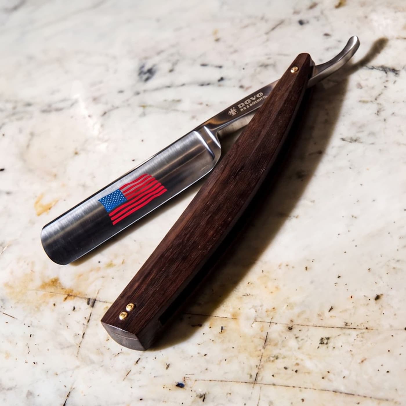 American flag printed on blade