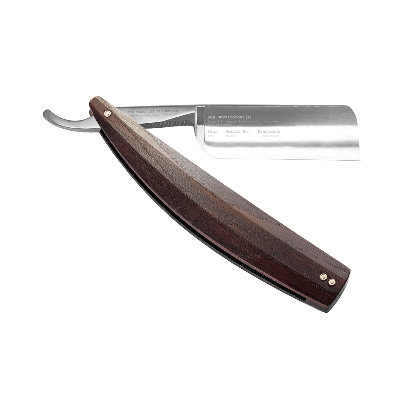 Hand-engraved blade reverse